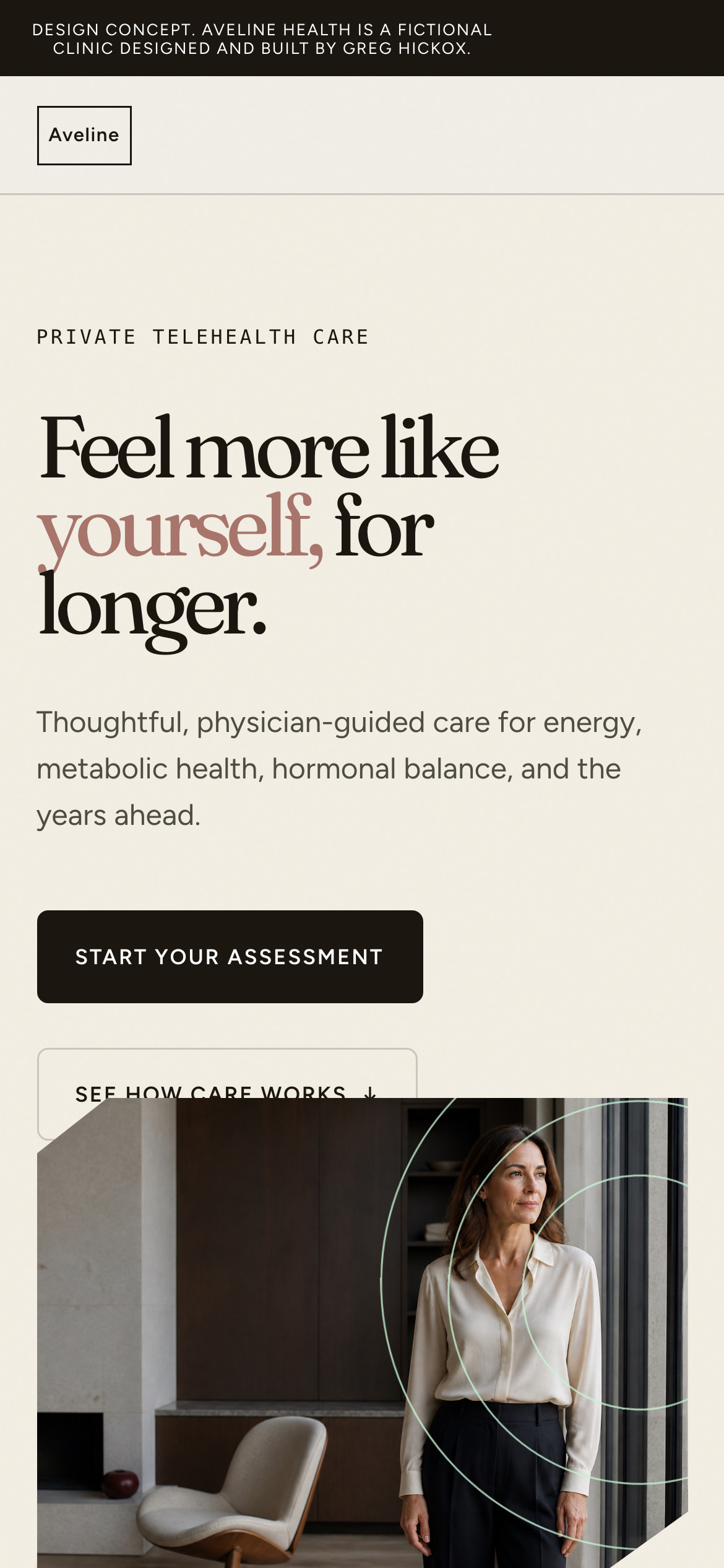 Aveline Health on a phone