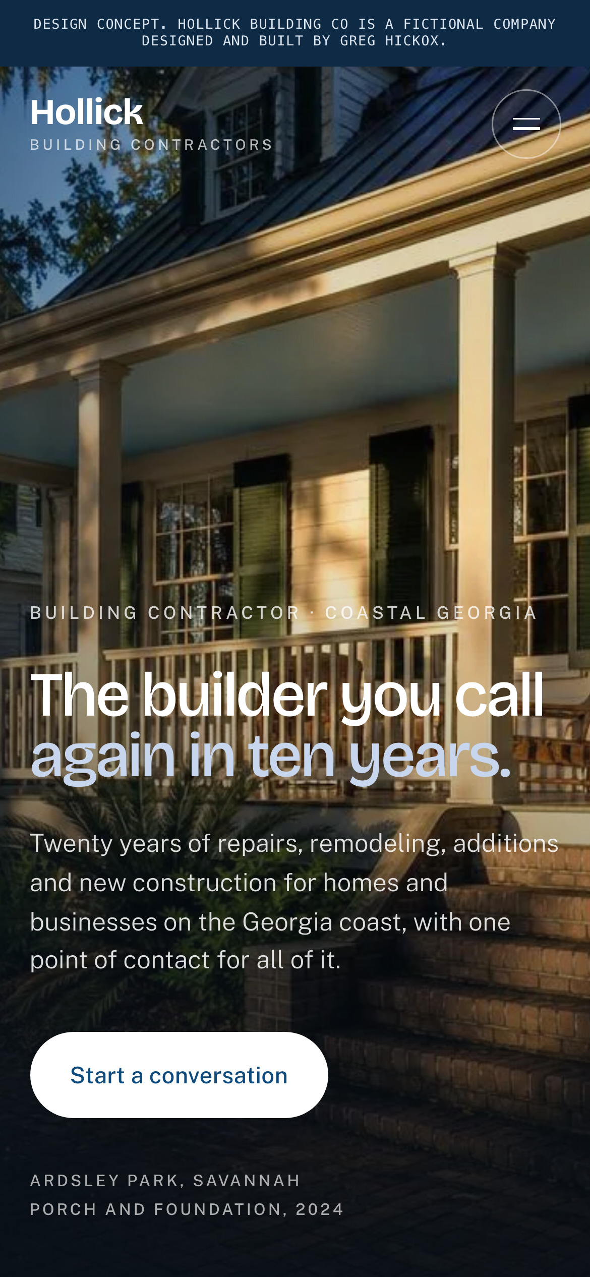 Hollick Building Co on a phone